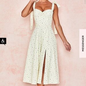 House of CB Alicia Dress in lemon floral print